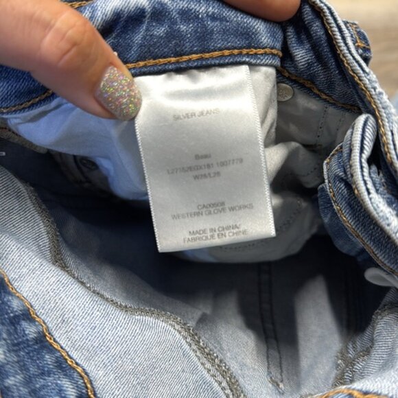🏴 Silver Jeans beau straight leg blue jeans size 25 - Picture 7 of 10